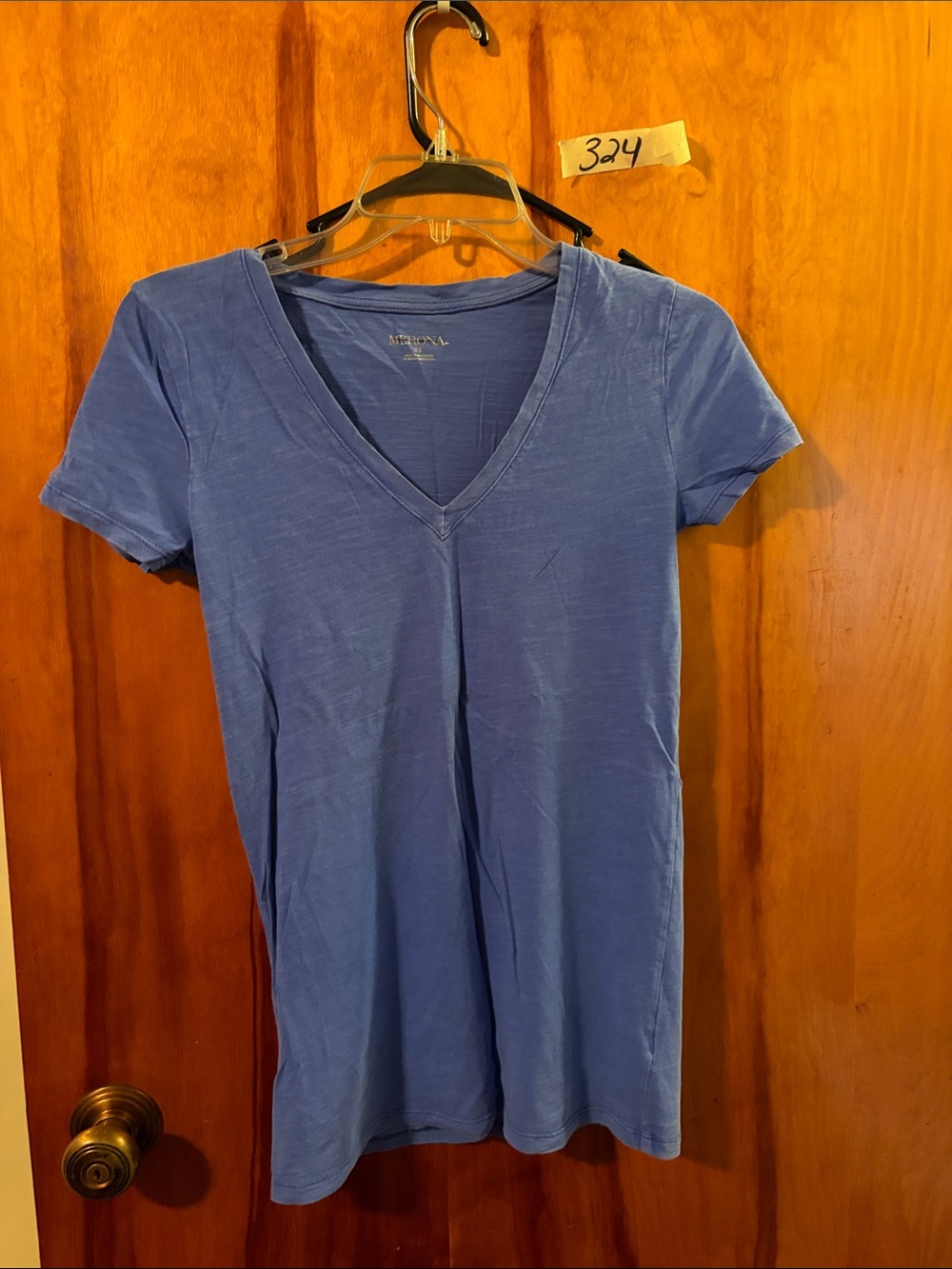 Merona Dusty Blue V-Neck Short Sleeve Tee